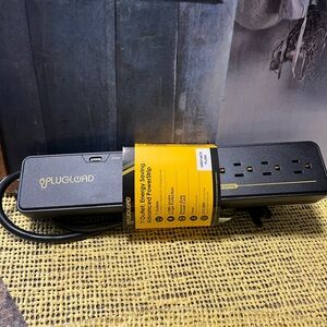 Black Surge Protector with USB Ports